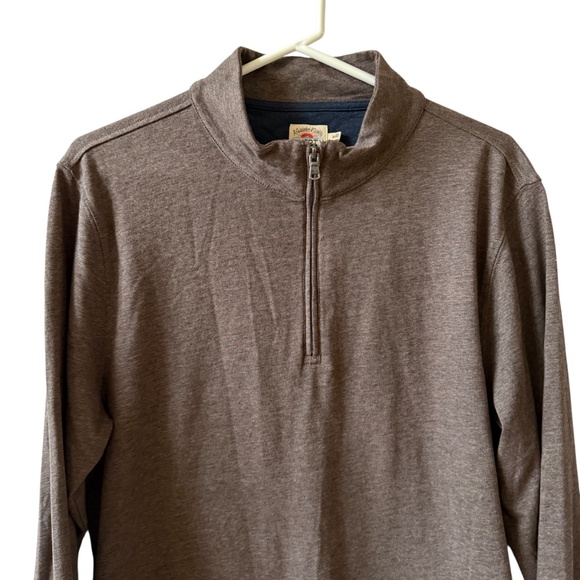 FAHERTY SUFFOLK 1/4 ZIP PULLOVER SWEATER COTTON MODAL PREPPY BUSINESS CASUAL M - Picture 3 of 13